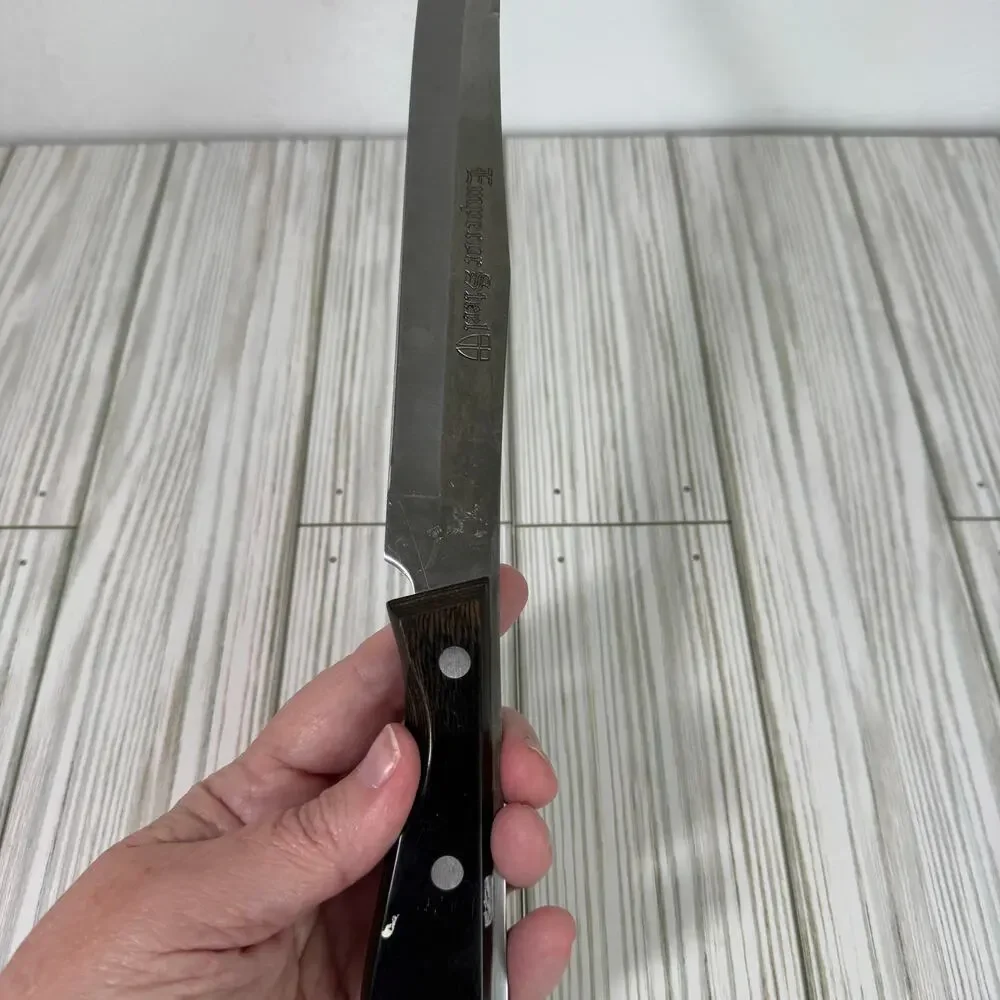 Emperor Steel 8” Knife Full Tang Wood Handle‎ Slicer Carving Kitchen Household